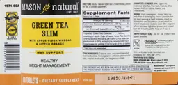 Label for Green Tea Slim