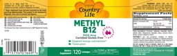 Label for Methyl B12 3000 mcg Berry Flavor