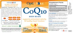 Label for CoQ10 Body Ready 100 mg