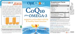 Label for CoQ10 plus Omega-3 1000 mg