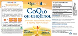 Label for CoQ10 QH-Ubiquinol 100 mg