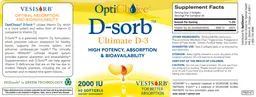 Label for D-sorb 2000 IU