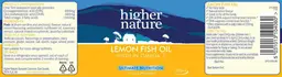 Label for Lemon Fish Oil
