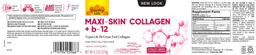Label for Maxi-Skin Collagen + B-12 Vitality Berry Flavored Powder
