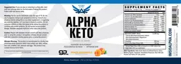 Label for Alpha Keto Peach Dreamscicle