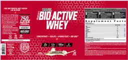 Label for 100% Bio-Active Cookies N' Cream