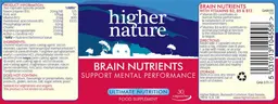 Label for Brain Nutrients