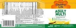 Label for Chewable Adult Multi Pineapple-Orange Flavor