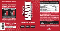 Label for Maxon Pure Strength