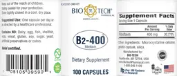 Label for B2-400