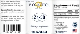 Label for Zn-50