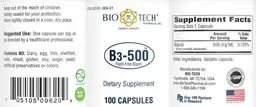 Label for B3-500