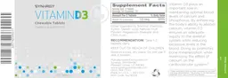 Label for Vitamin D3