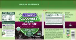 Label for Vitamin B-12 Black Raspberry