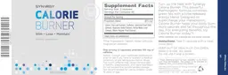 Label for Calorie Burner