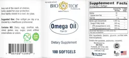 Label for Omega Oil