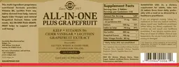 Label for All-In-One Plus Grapefruit