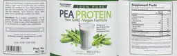 Label for 100% Pure Pea Protein Unflavored