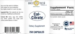 Label for Cal-Citrate