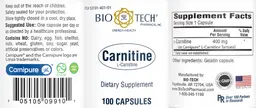 Label for Carnitine