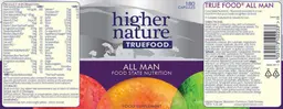 Label for True Food All Man