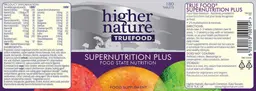 Label for True Food Supernutrition Plus