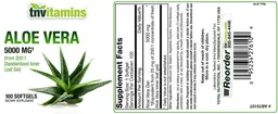 Label for Aloe Vera 5000 mg