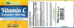 Label for Vitamin C Complex 500 mg