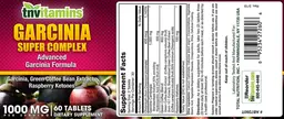 Label for Garcinia Super Complex 1000 mg