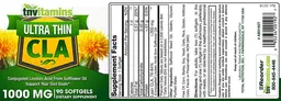 Label for Ultra Thin CLA 1000 mg