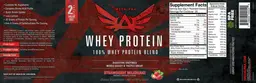 Label for Whey Protein Strawberry Milkshake