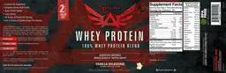 Label for Whey Protein Vanilla Milkshake