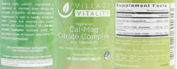 Label for Cal-Mag Citrate Complex