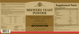 Label for Brewer's Yeast Powder Unflavored