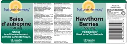 Label for Hawthorn Berries 550 mg