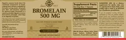 Label for Bromelain 500 mg