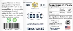 Label for Iodine