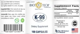 Label for K-99