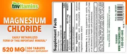 Label for Magnesium Chloride