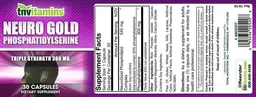 Label for Neuro Gold Phosphatidylserine Triple Strength 300 mg