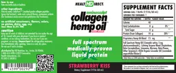 Label for AminoSculpt Collagen Hemp Oil Strawberry Kiss