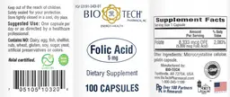 Label for Folic Acid 5 mg