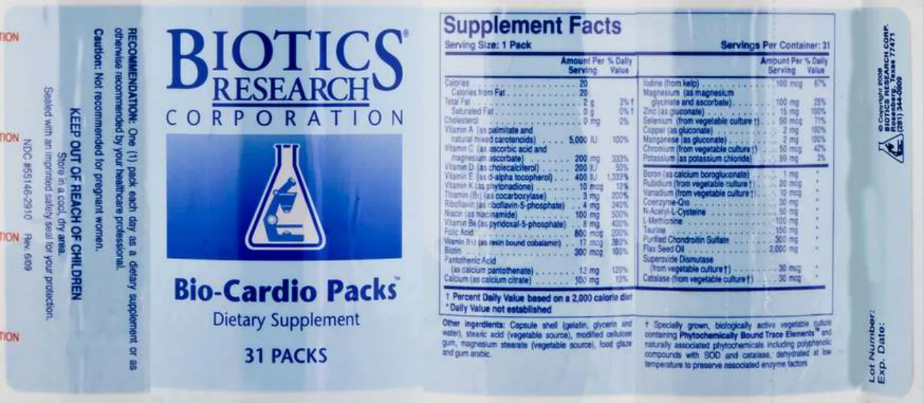 Label for Bio-Cardio Packs