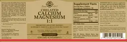 Label for Chelated Calcium Magnesium 1:1