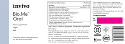 Label for Bio.Me Oral