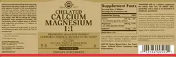 Label for Chelated Calcium Magnesium 1:1
