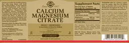 Label for Calcium Magnesium Citrate