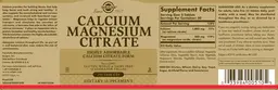 Label for Calcium Magnesium Citrate