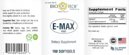 Label for E-Max 1000