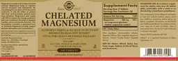 Label for Chelated Magnesium